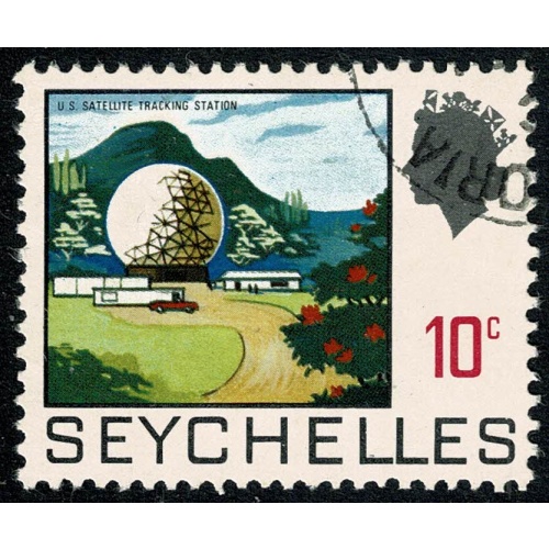 Seychelles. 1969-75 (Whiter Paper). 10c "US satellite tracking station". Fine Used single. SG 263a