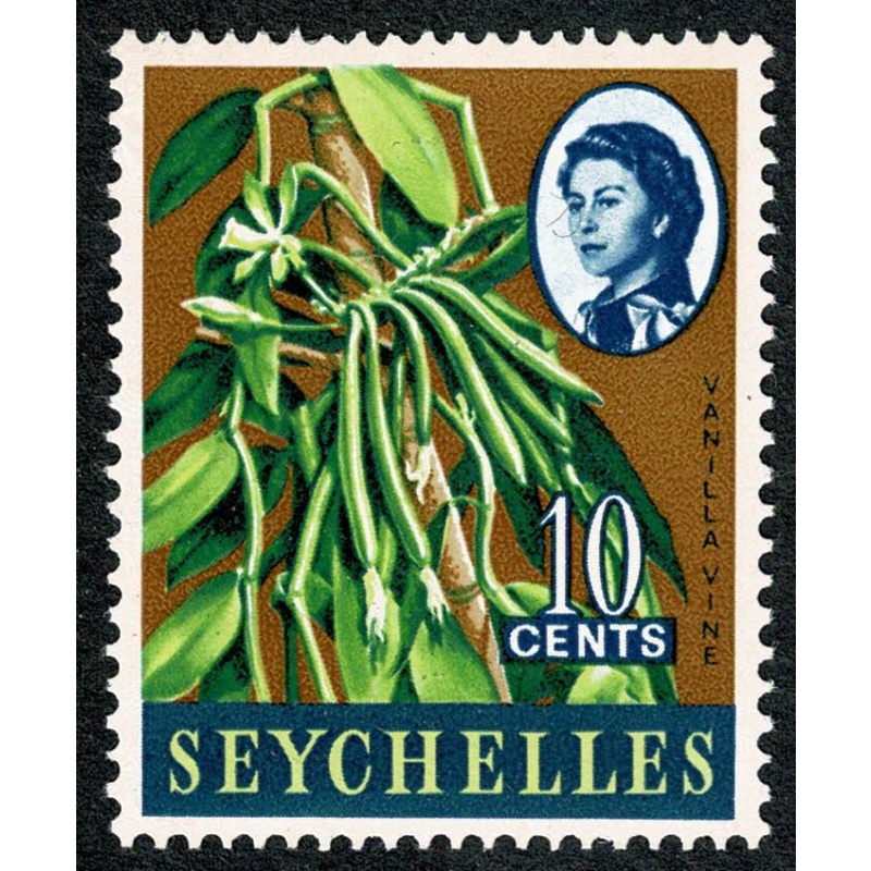Seychelles. 1962-68 10c "Vanilla Vine". Unmounted Mint single. SG 197