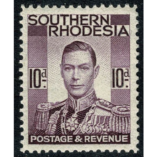 Southern Rhodesia. 1937 10d purple. Unmounted Mint. SG 47