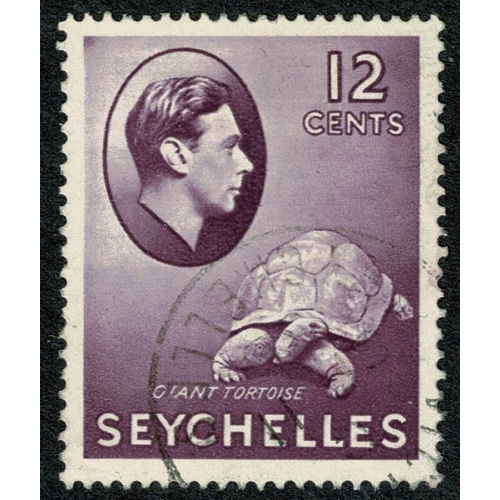 Seychelles. 1938-49  12c reddish-violet. Fine Used single. SG 139
