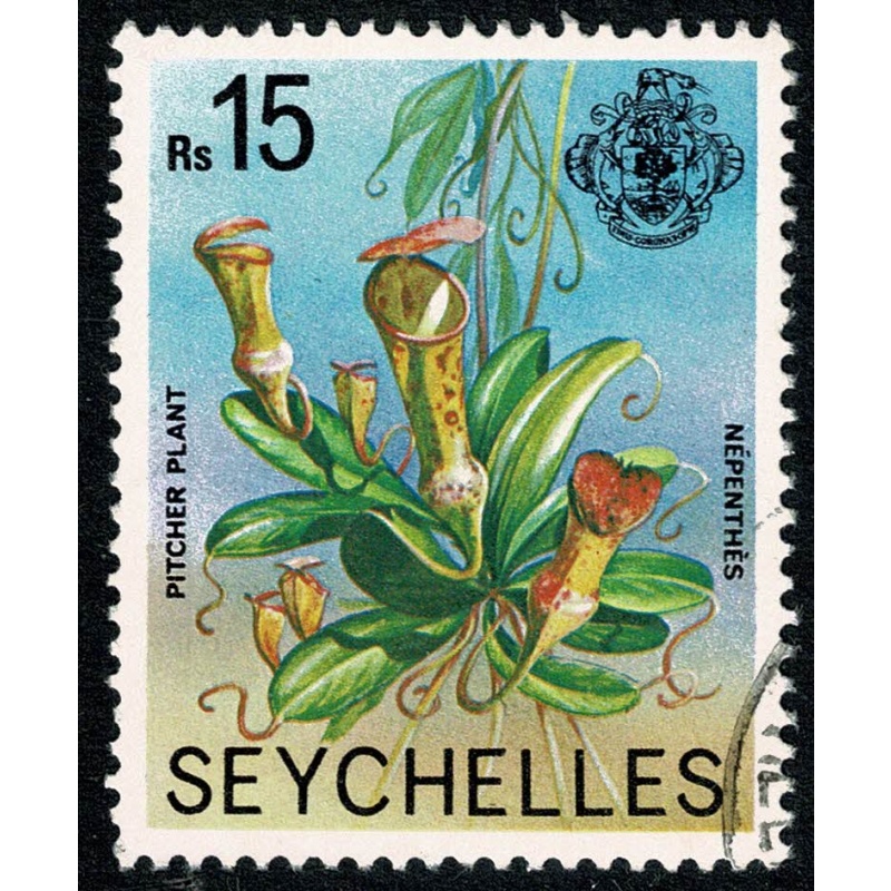 Seychelles. 1977-84 (No Imprint). 15r "Pitcher Plant". Fine Used single. SG 418A
