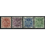 Australia. 1949-50 Commonwealth Coat of Arms. Set of 4 High Values. Used. SG 224a-224d