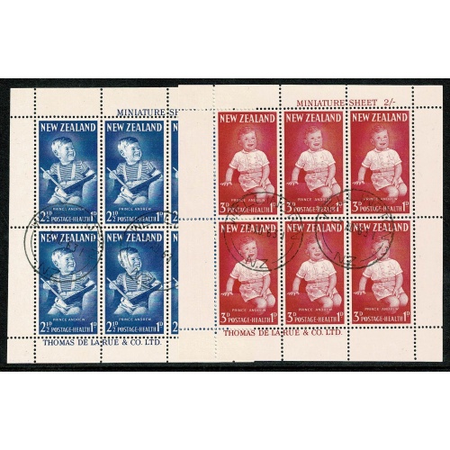 New Zealand. 1963 Health Pair of Miniature Sheets Fine Used. SG MS816b