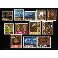 Zambia. 1968 Decimal Currency. Set of 12 values. Unmounted Mint. SG 129-140