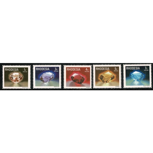 Rhodesia. 1978 Gem Stones, Wild Animals & Waterfalls. Set of 15 values. SG 555-569
