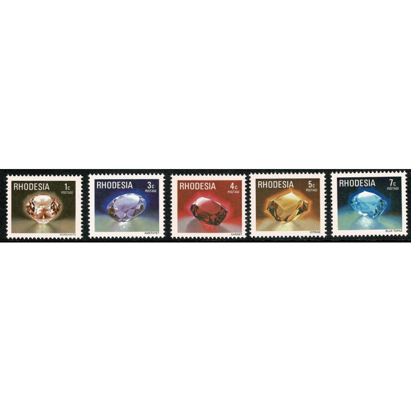 Rhodesia. 1978 Gem Stones, Wild Animals & Waterfalls. Set of 15 values. SG 555-569