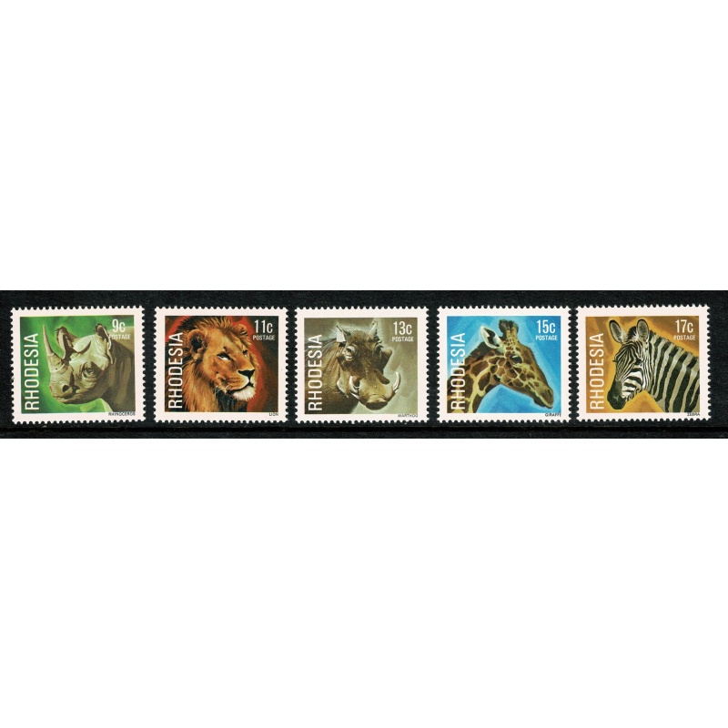 Rhodesia. 1978 Gem Stones, Wild Animals & Waterfalls. Set of 15 values. SG 555-569