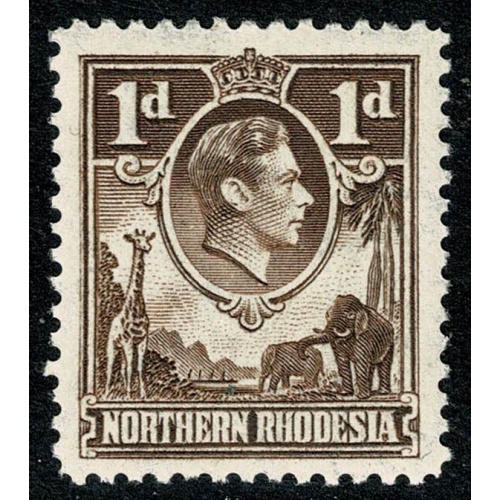 Northern Rhodesia. 1938-52 1d brown. Unmounted Mint. SG 27