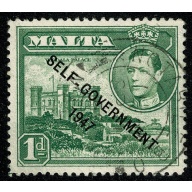 Malta. 1948-53 New Constitution. 1d green. Fine Used. SG 236
