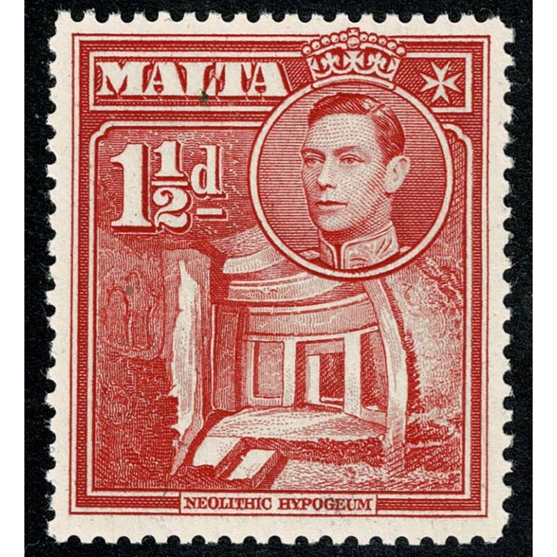 Malta. 1938-43. 1½d scarlet. Unmounted Mint. SG 220