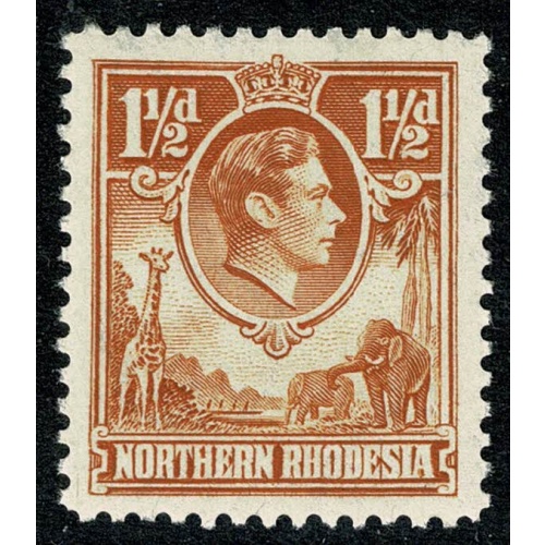 Northern Rhodesia. 1938-52 1½d yellow-brown. Unmounted Mint. SG 30