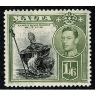 Malta. 1938-43. 1/6 black & olive-green. Mounted Mint. SG 227