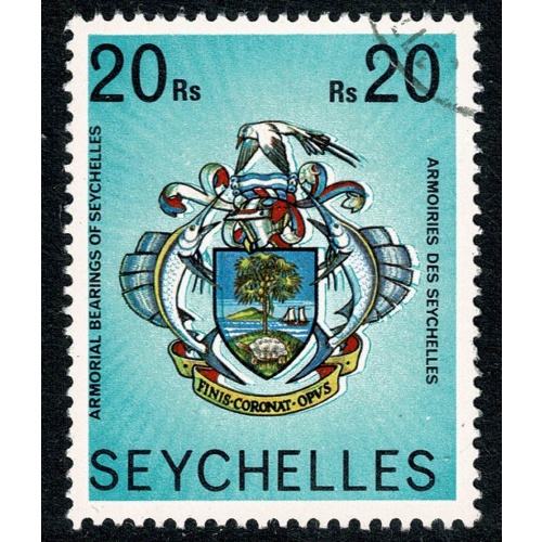Seychelles. 1977-84 (No Imprint). 20r "Coat of Arms". Fine Used single. SG 419A