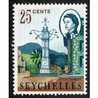 Seychelles. 1962-68 25c "Clock Tower Victoria". Unmounted Mint single. SG 200