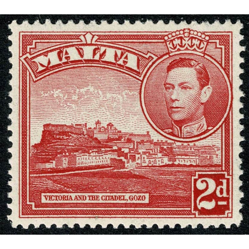 Malta. 1938-43. 2d scarlet. Unmounted Mint. SG 221b