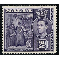Malta. 1938-43. 2½d dull violet. Mounted Mint. SG 222a