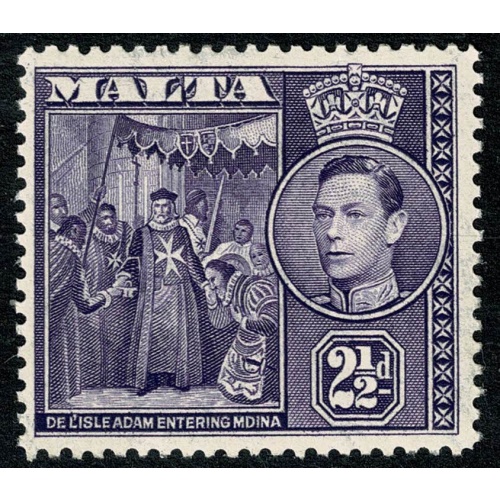 Malta. 1938-43. 2½d dull violet. Mounted Mint. SG 222a