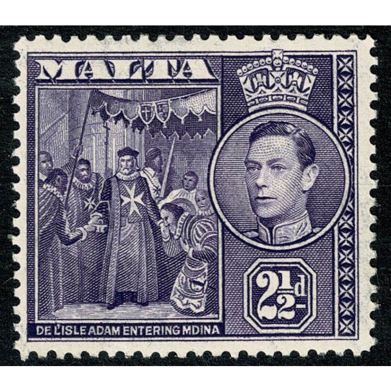 Malta. 1938-43. 2½d dull violet. Unmounted Mint. SG 222a
