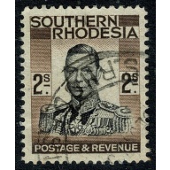 Southern Rhodesia. 1937  2/- black & brown. Fine Used. SG 50