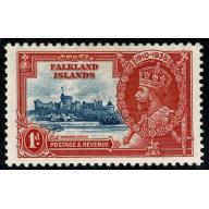 Falkland Islands. 1935 Silver Jubilee 1d.deep blue and scarlet. SG 139. Mounted Mint.