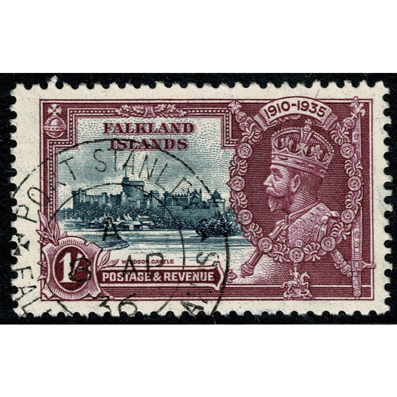 Falkland Islands. 1935 Silver Jubilee 1/- slate and purple. SG 142. Fine Used
