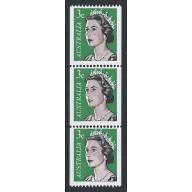 1966 3c coil issue. "pale lips" variety. SG 404 var. UM