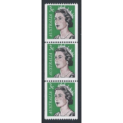 1966 3c coil issue. "pale lips" variety. SG 404 var. UM