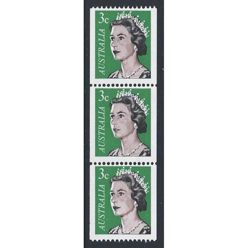 1966 3c coil issue. "pale lips" variety. SG 404 var. UM