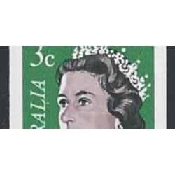 1966 3c coil issue. "retouch to right of L" variety. SG 404 var. UM