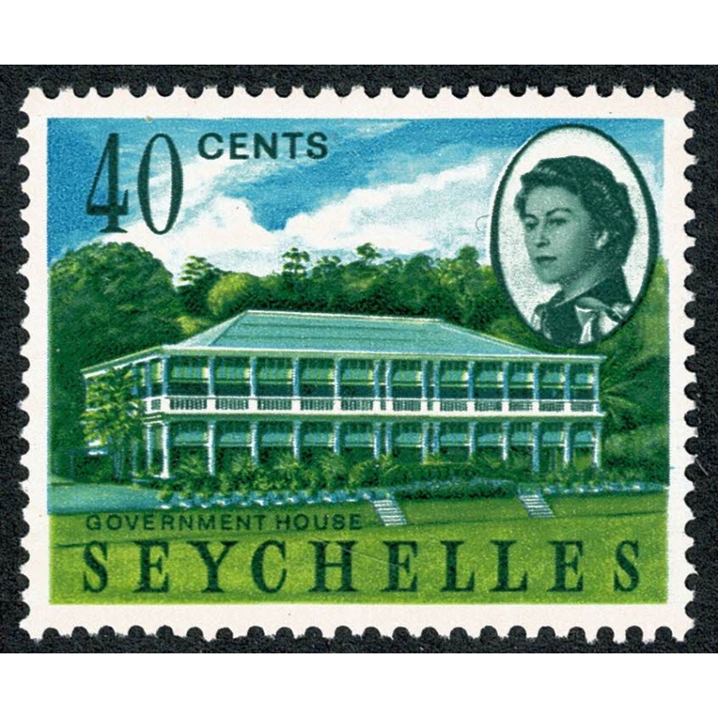 Seychelles. 1962-68 40c "Government House". Unmounted Mint single. SG 202