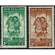1942 Health Stamps "Swing".  SG 634-635