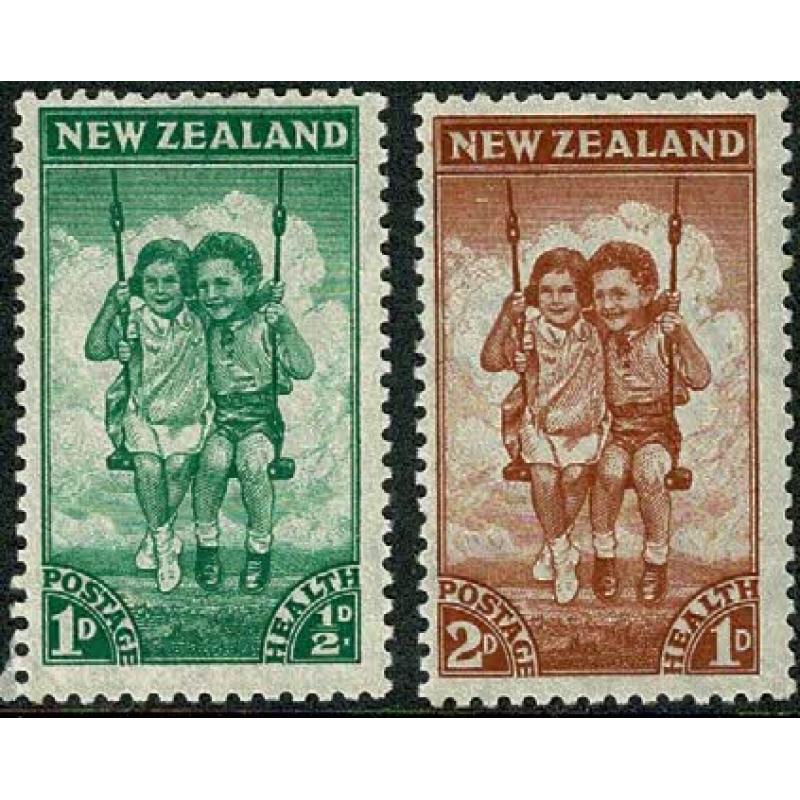 1942 Health Stamps "Swing".  SG 634-635
