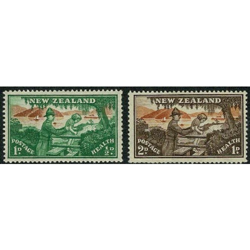1946 Health Stamps "soldier & child". SG 678-679