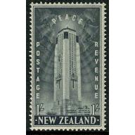 1946 Peace Issue. 1/- grey- black. SG 677. MM