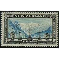 1946 Peace Issue. 9d blue & black. SG 676. MM