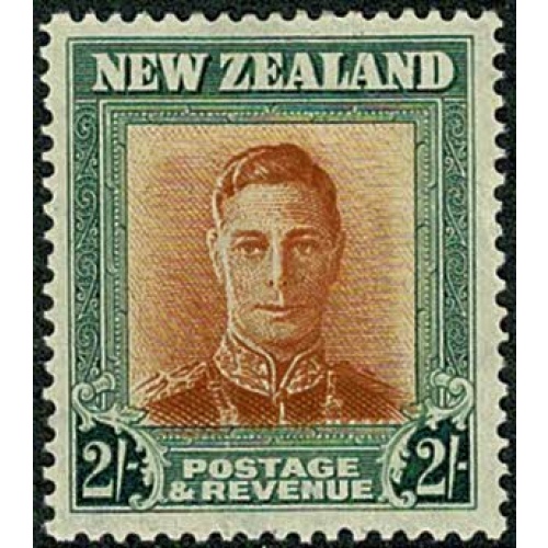 1947 2/- brown orange and green. Plate 1. Wmk sideways. SG 688