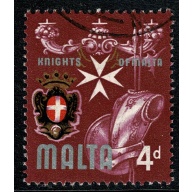 Malta. 1965-70. 4d "Knights of Malta" Fine Used. SG 336