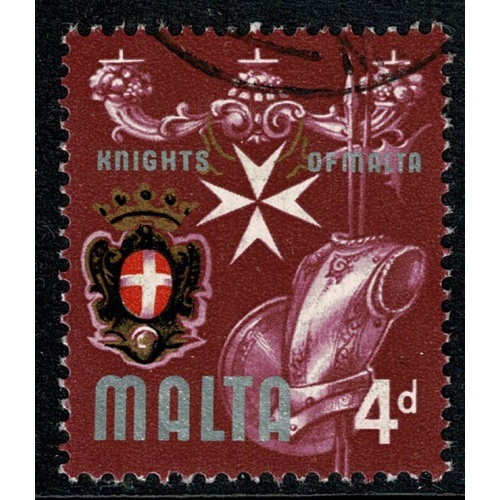 Malta. 1965-70. 4d "Knights of Malta" Fine Used. SG 336
