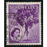 Seychelles. 1954-61 50c reddish-violet. Fine Used single. SG 183