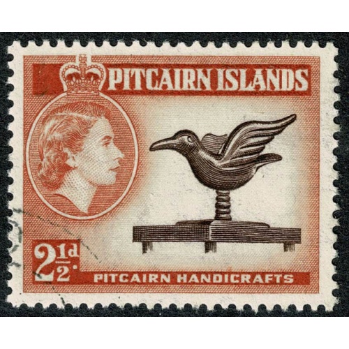Pitcairn Islands. 1957-63. 2½d deep brown & red-orange. Fine used single. SG 21