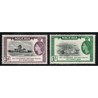 Nigeria. 1959 Attainment of Self Government. Northern Region. Set of 2 values. Unmounted Mint. SG 83-84