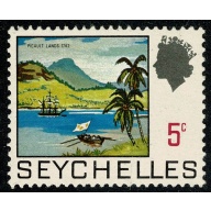 Seychelles. 1969-75 (Toned Paper). 5c "Picault's Landing". Unmounted Mint SG 262