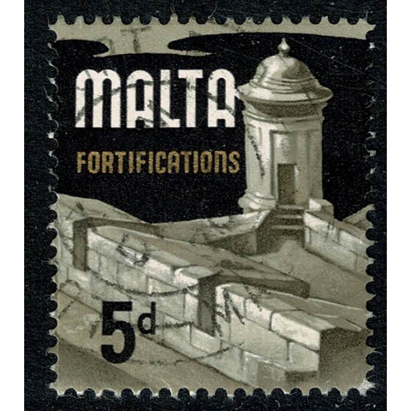Malta. 1965-70. 5d "Fortifications" Fine Used. SG 337b