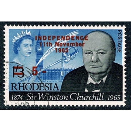 Rhodesia. 1966 5/- on 1/3. Fine Used. SG 373