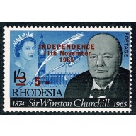 Rhodesia. 1966 5/- on 1/3. Unmounted Mint. SG 373