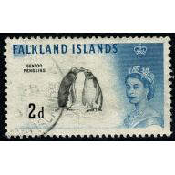 Falkland Islands.1960-66 Birds. 2d black and blue. Waterlow Printing. SG 195. Fine Used