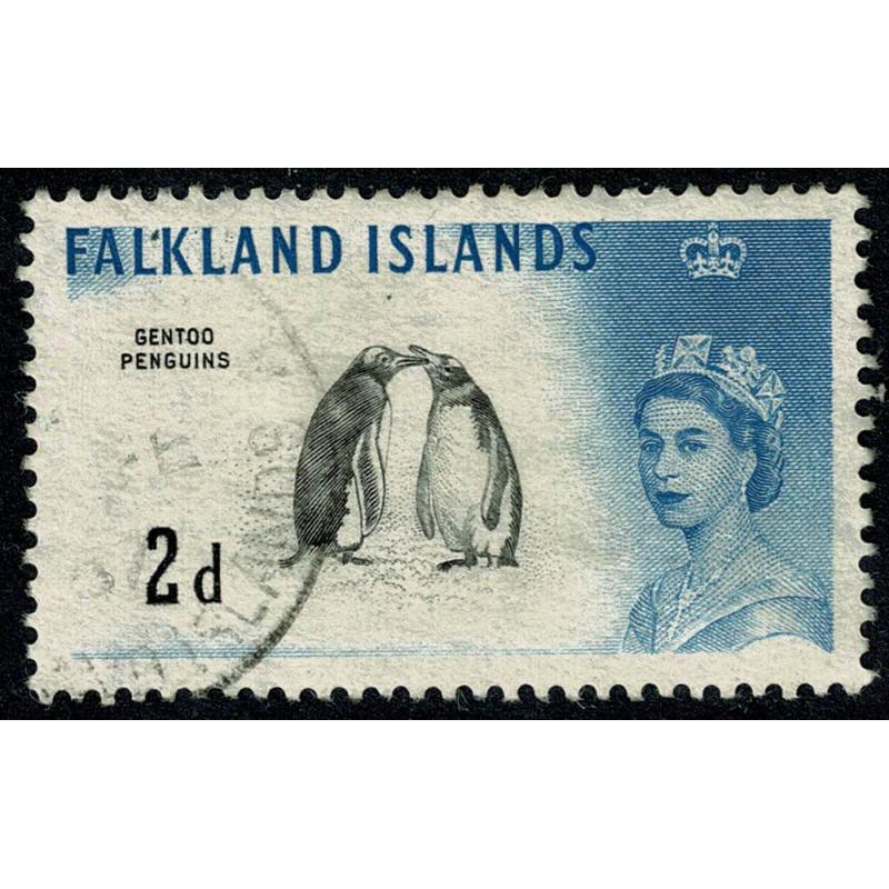 Falkland Islands.1960-66 Birds. 2d black and blue. Waterlow Printing. SG 195. Fine Used