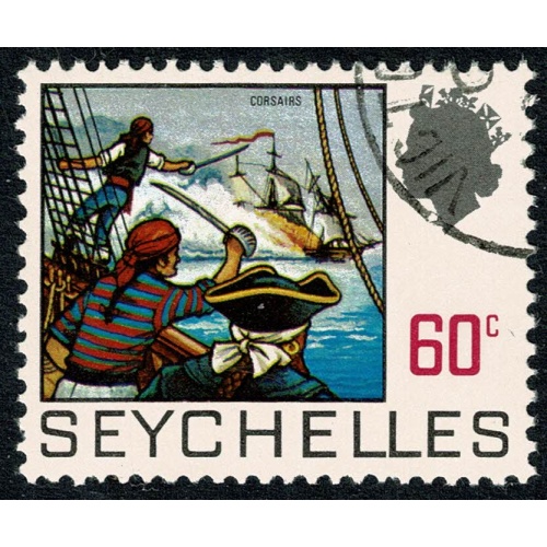 Seychelles. 1969-75 (Toned Paper). 60c "Corsairs attacking Merchantman". Fine Used. SG 270