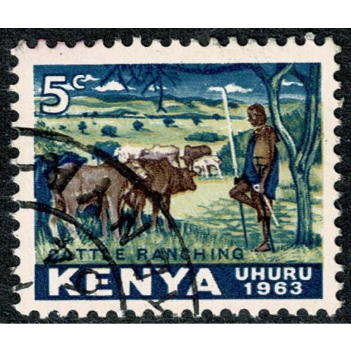Kenya. 1963 Independence Issue 5c.  Fine used. SG 1