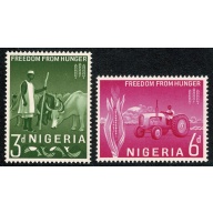 Nigeria. 1963 Freedom From Hunger. Set of 2 values. Unmounted Mint. SG 129-130.